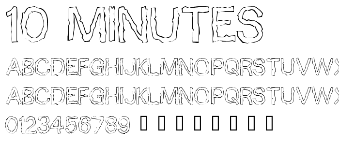 10 Minutes font